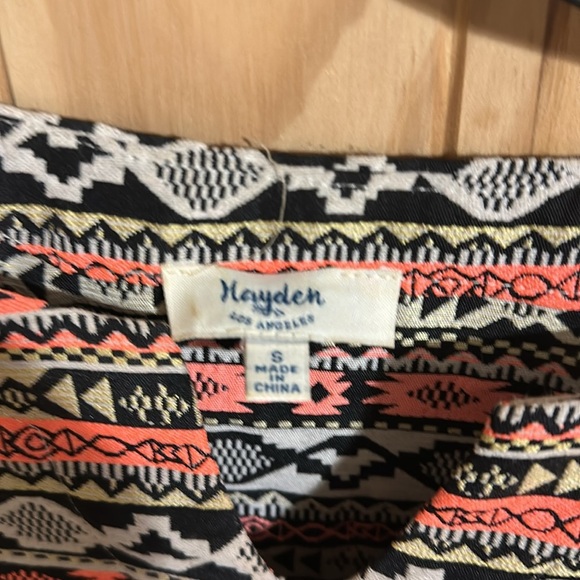 Hayden Wild and Wonderful Top White Crochet Blouse Semi Sheer - Picture 2 of 5